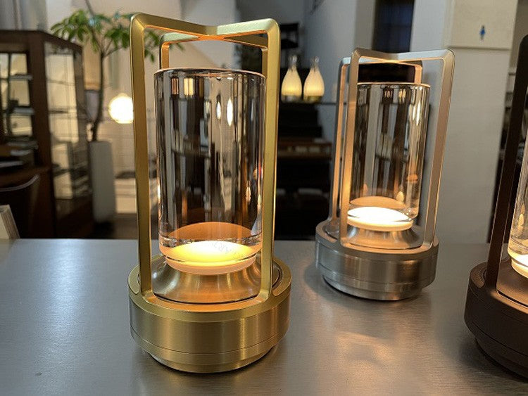 Metallic Cordless Charging Table Lamp