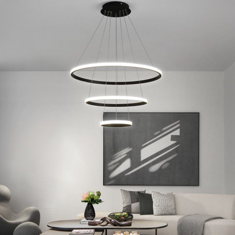 Modern LED Rings Circle Hanging Chandelier