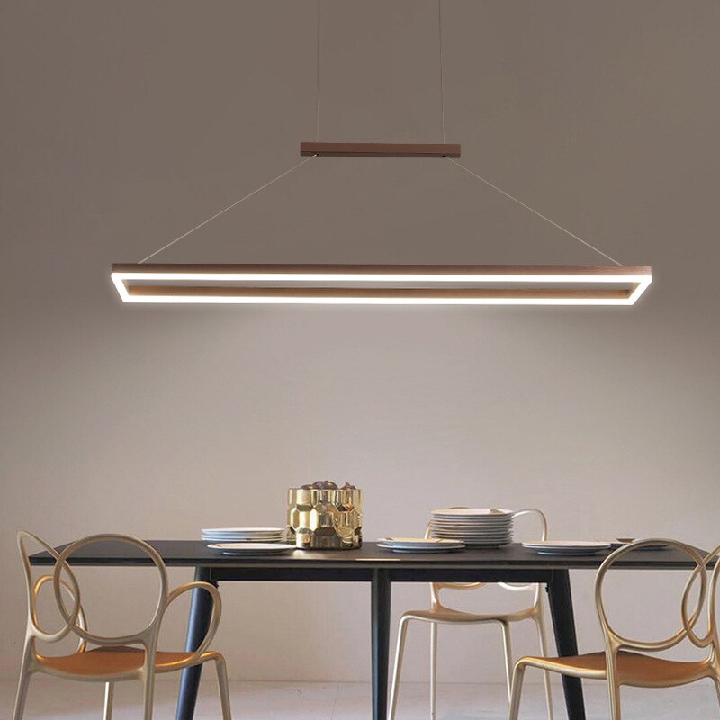 Rectangular Aluminum LED Suspension Chandelier