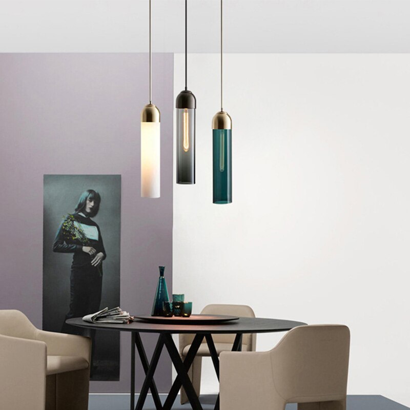 Nordic Capsule Glass LED Pendant Lamp