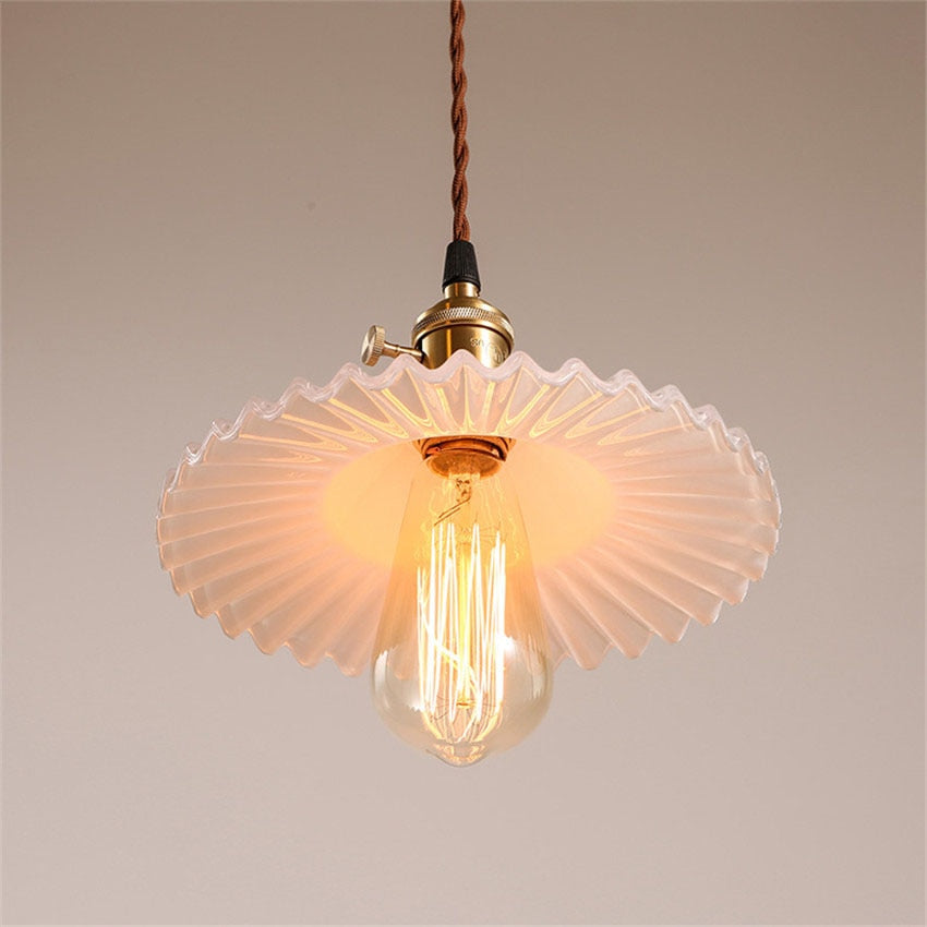 Circular ZigZag Glass Pendant Lamp