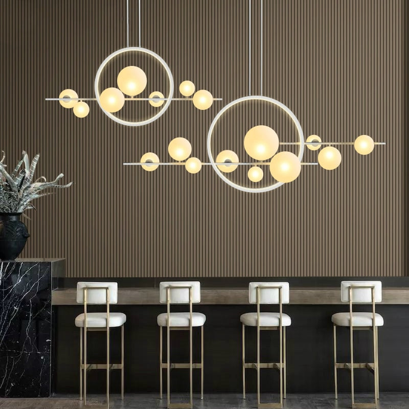 Nordic Modern LED Glass Bubble Chandelier