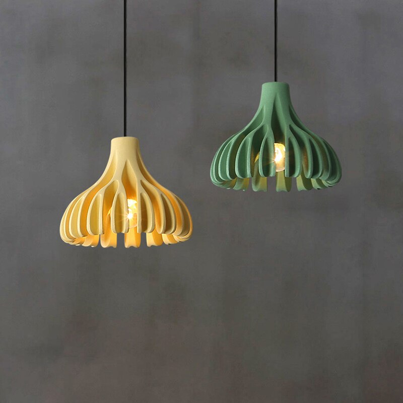 Trendy Macaron Resin Pendant Lamps