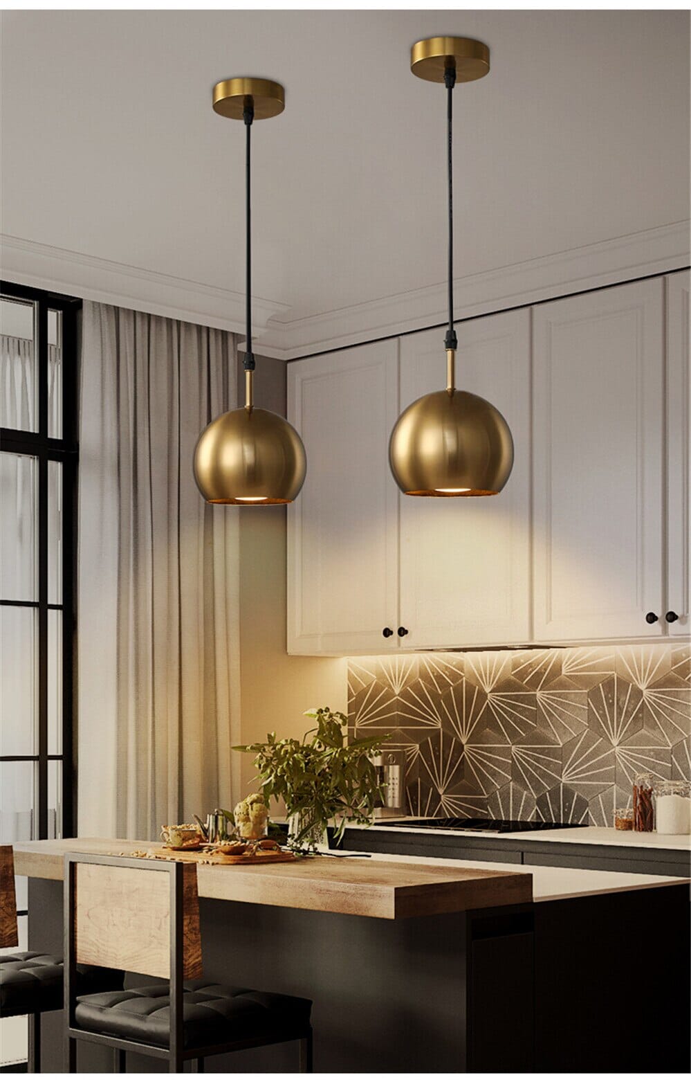 American Brass Metal LED Pendant Lights