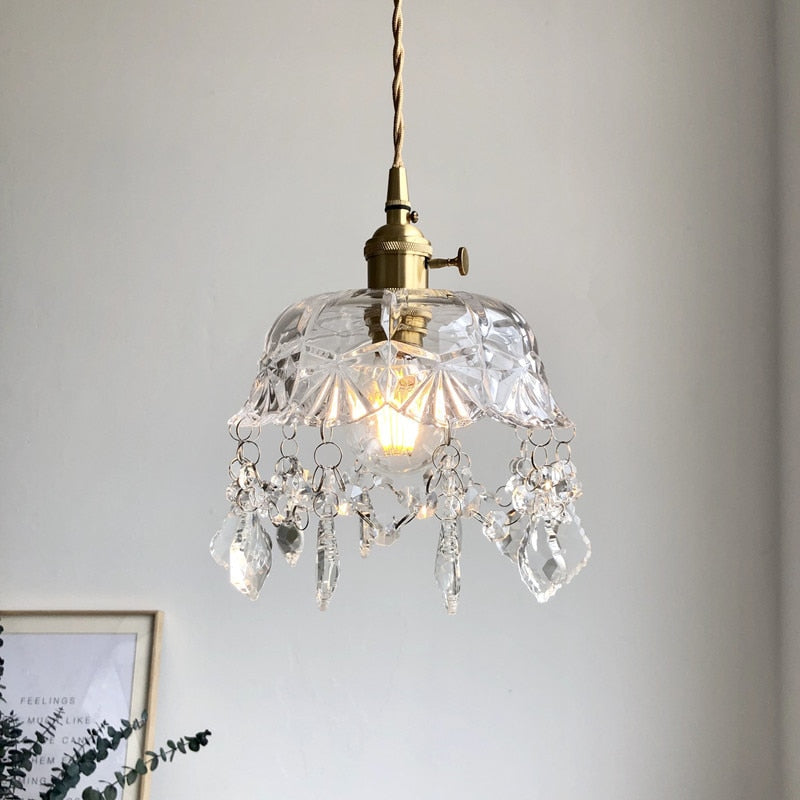 Crystal Sparkle Glass Pendant Lamp