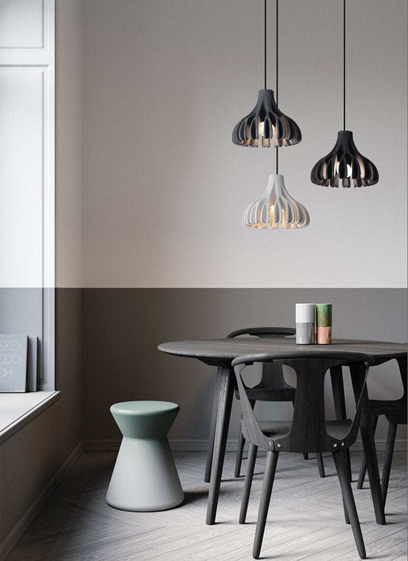 Trendy Macaron Resin Pendant Lamps