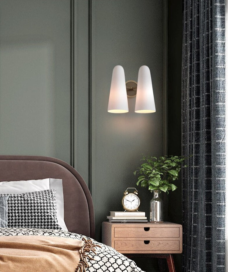 Ivory White Glass Wall Lamp