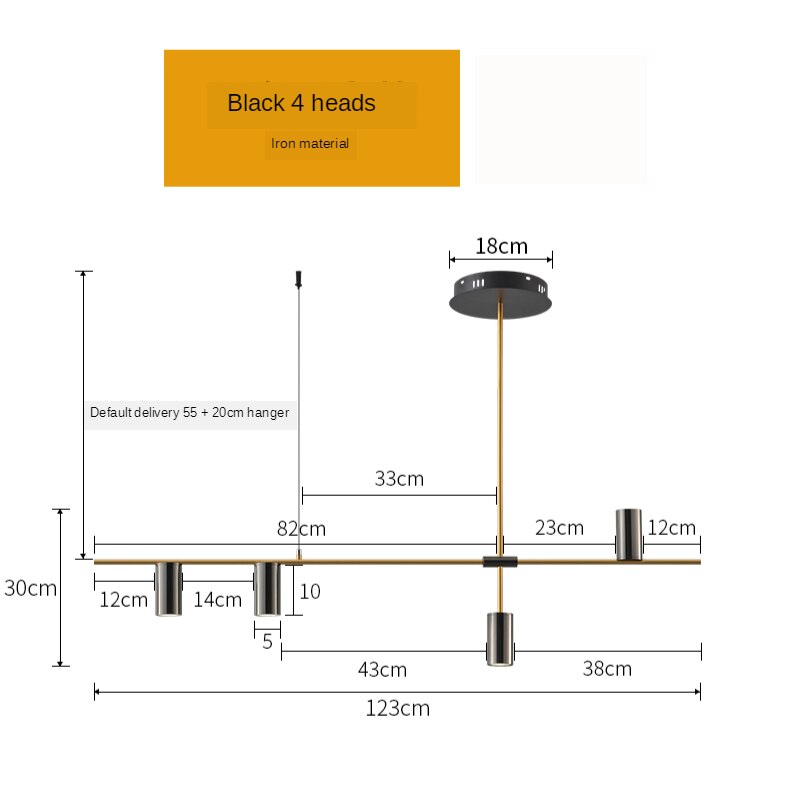 Nordic Counter Long Strip Designer Pendant Lamps