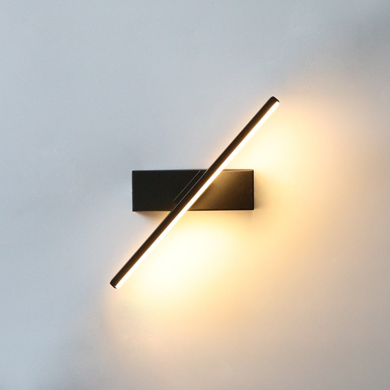Simple Straight Stick Rotating Wall Lamp