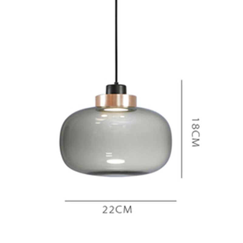 Designer Cylinder Hallow Glass Pendant Light