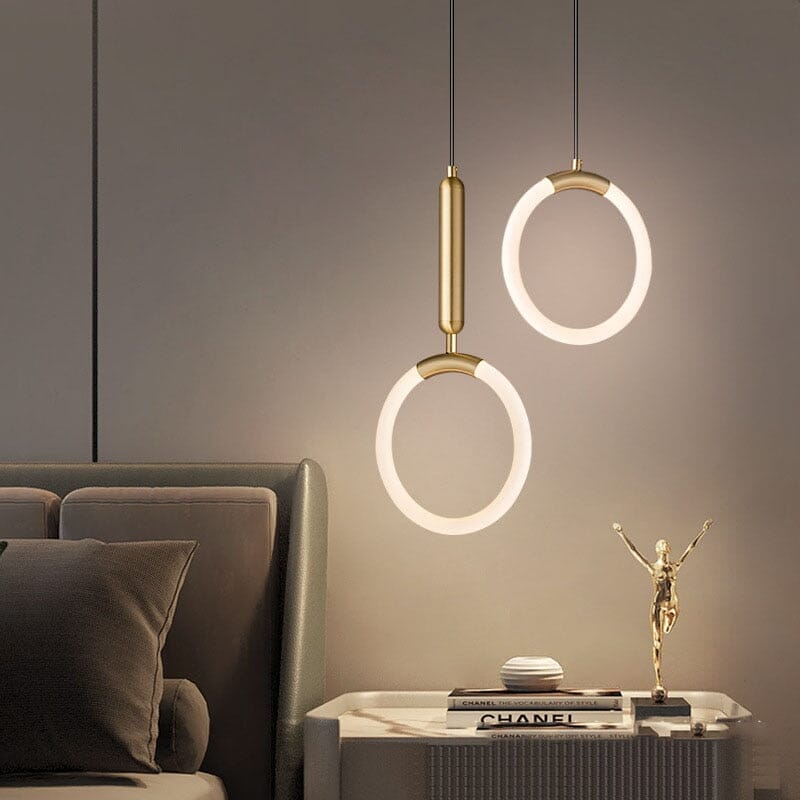 Luxury LED Glowing Ring Pendant Lights