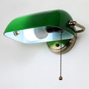 Industrial Vintage Green Banker Wall Lamp