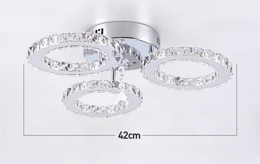 Modern Stainless Steel Lustres K9 Crystal Chandelier