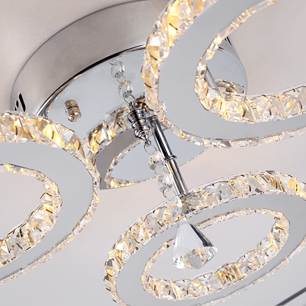 Modern Stainless Steel Lustres K9 Crystal Chandelier