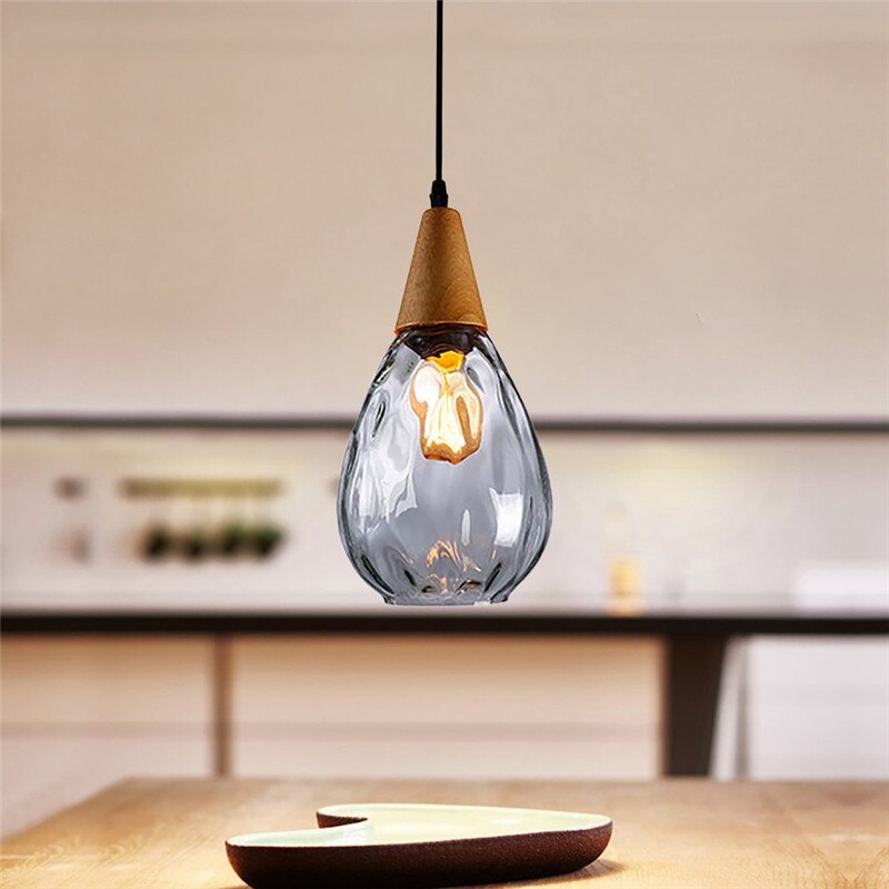 Modern Glass Water Drop Lampshade Pendant lamp