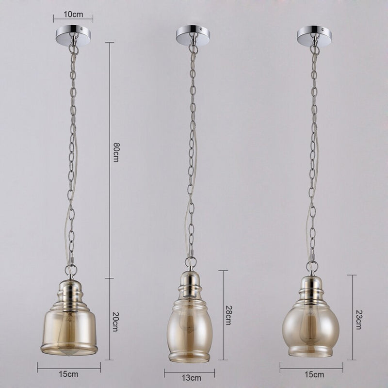 Vintage Loft Glass Lamp Bar Pendant Light