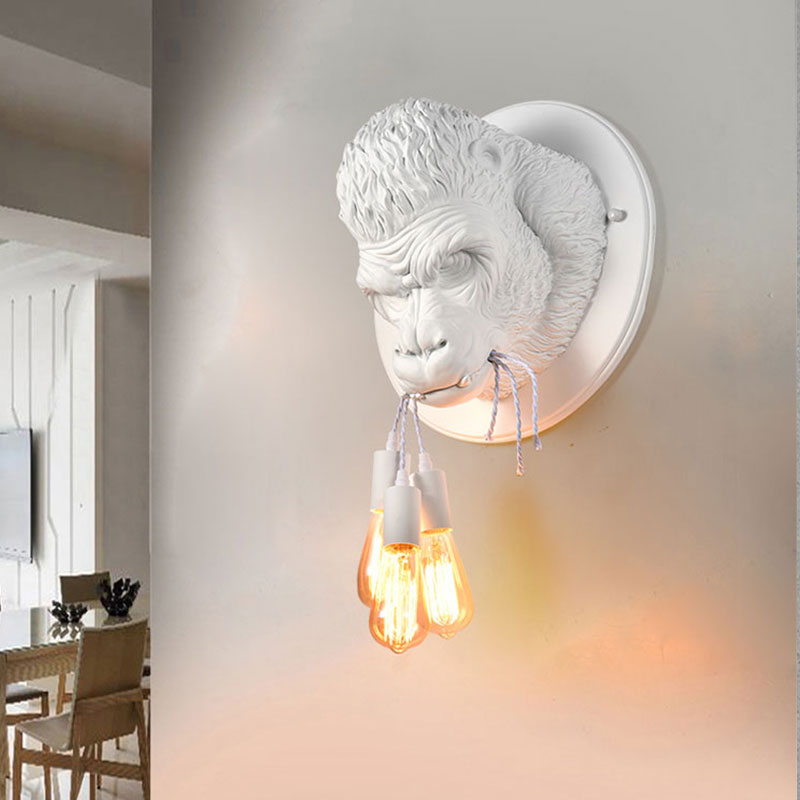 Nordic Resin King Kong Gorilla Wall Lamp