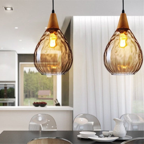 Modern Glass Water Drop Lampshade Pendant lamp