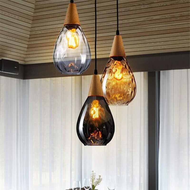 Modern Glass Water Drop Lampshade Pendant lamp