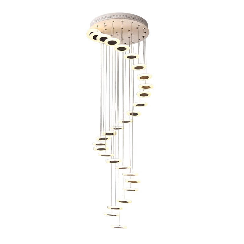 Nordic loft Spiral Disk Hanging LED chandelier