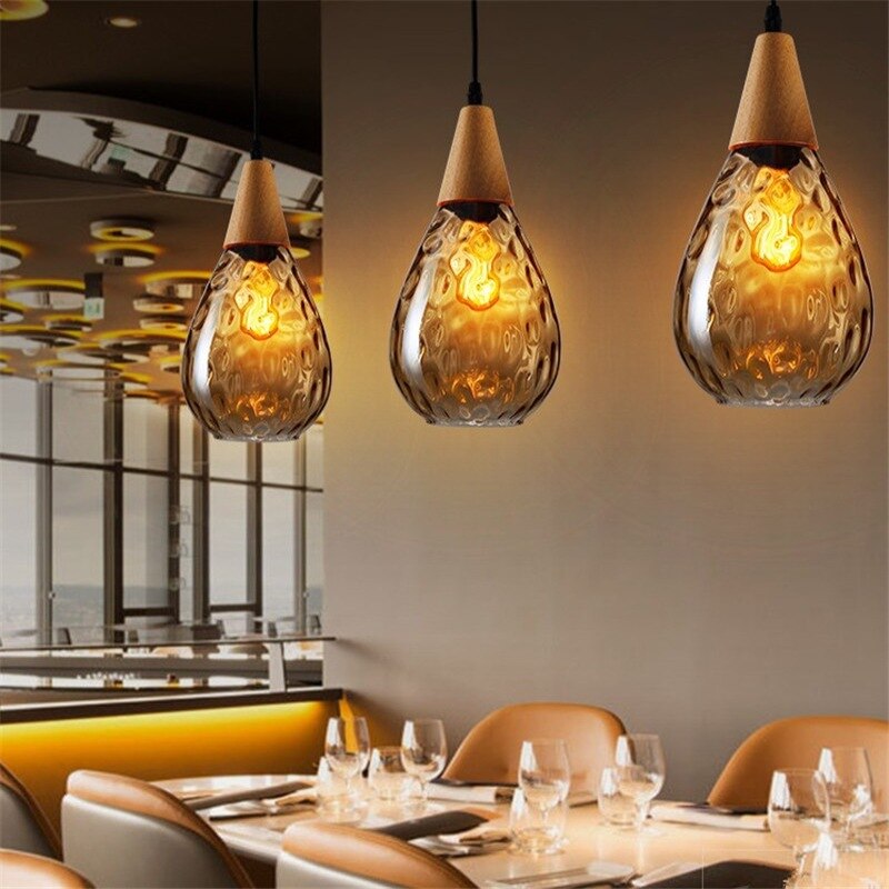 Modern Glass Water Drop Lampshade Pendant lamp