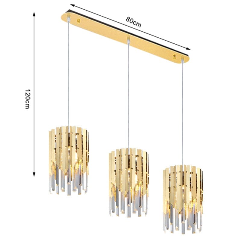 Modern Crystal K9 Round Gold Chandelier