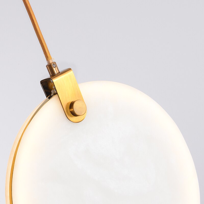 Simple Marble Round Crystal Villa Pendant Lamps