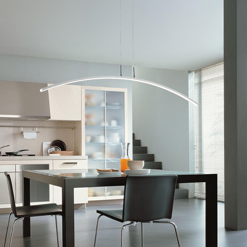 Modern Curve Line Suspension LED Pendant Lights