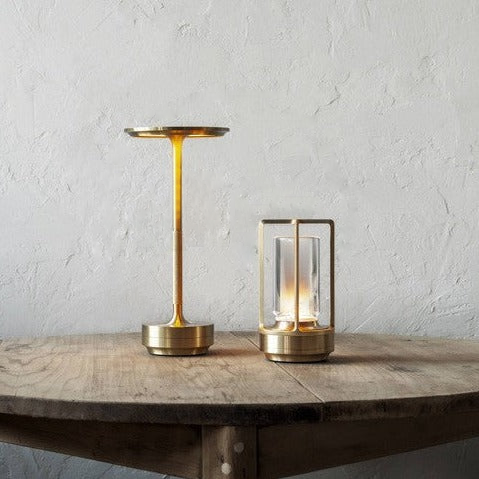 Metallic Cordless Charging Table Lamp