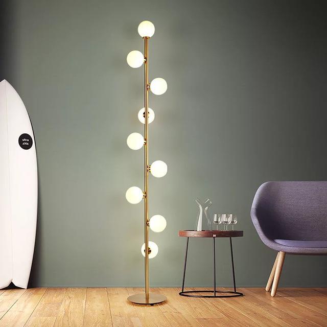 Nordic Minimalist Magic Beans 9 Glass Ball Floor Lamps
