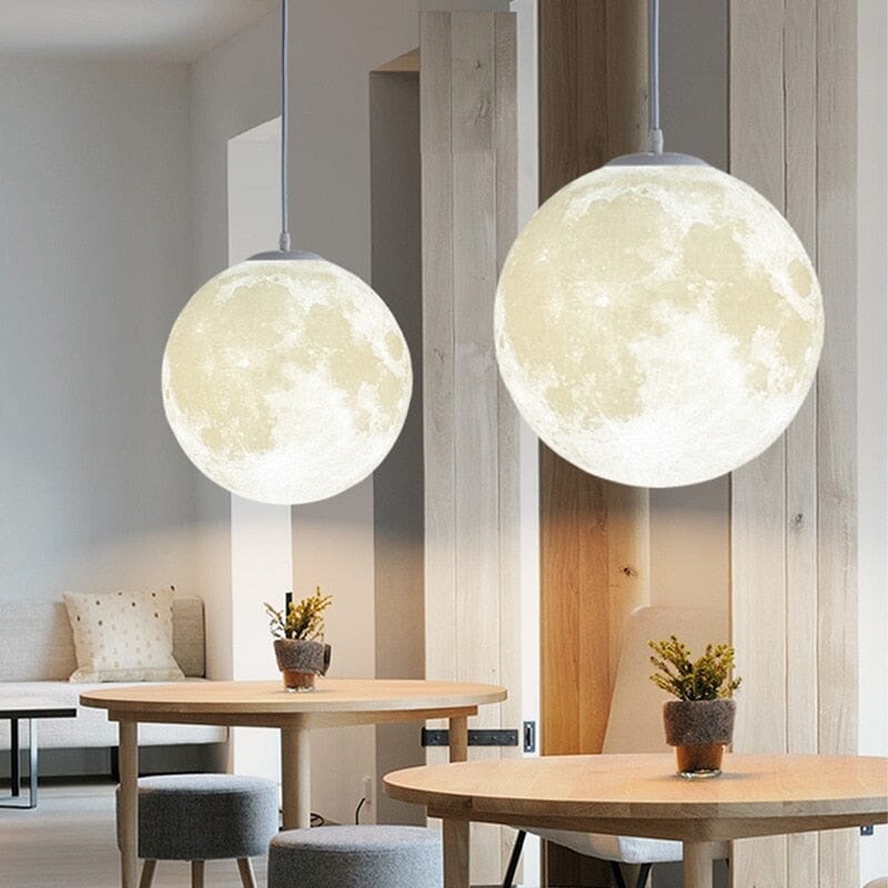Nordic 3D Printing Moon Simple Pendant Lamp