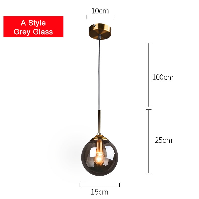 Contemporary Metal Ring Glass Pendant Lights