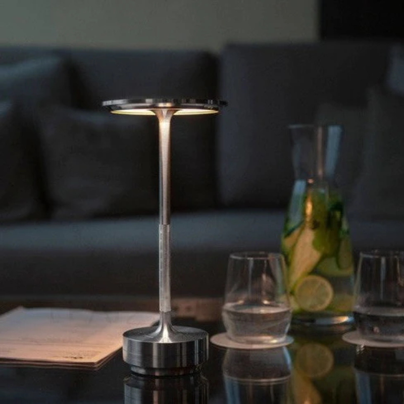 Metallic Cordless Charging Table Lamp