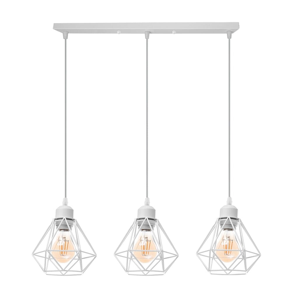 Modern Diamond Shape Wrought Metal Pendant Lights