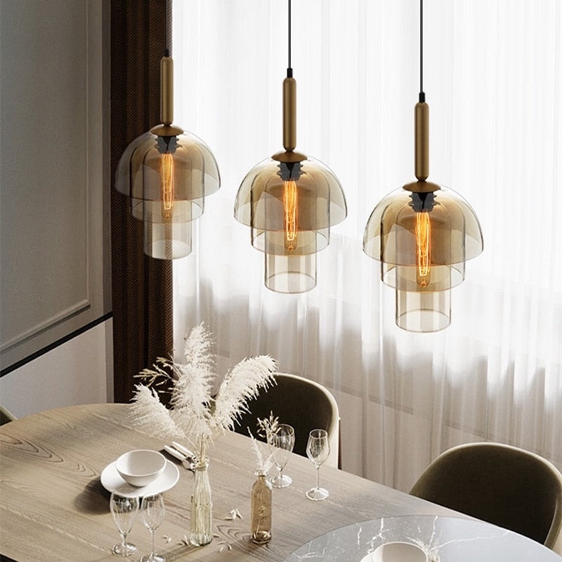 Multilayer Glass Pendant Lights