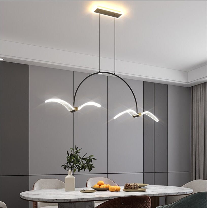 Modern LED Seagull Crystal Heating Chandelier