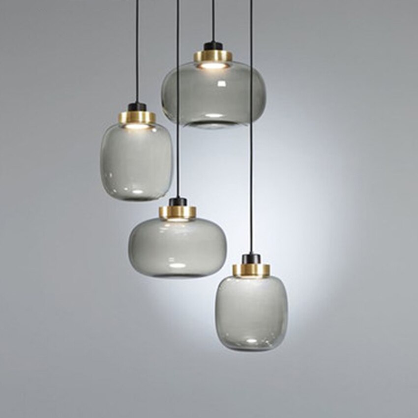 Designer Cylinder Hallow Glass Pendant Light