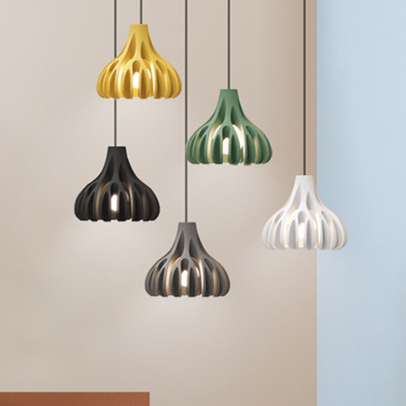 Trendy Macaron Resin Pendant Lamps