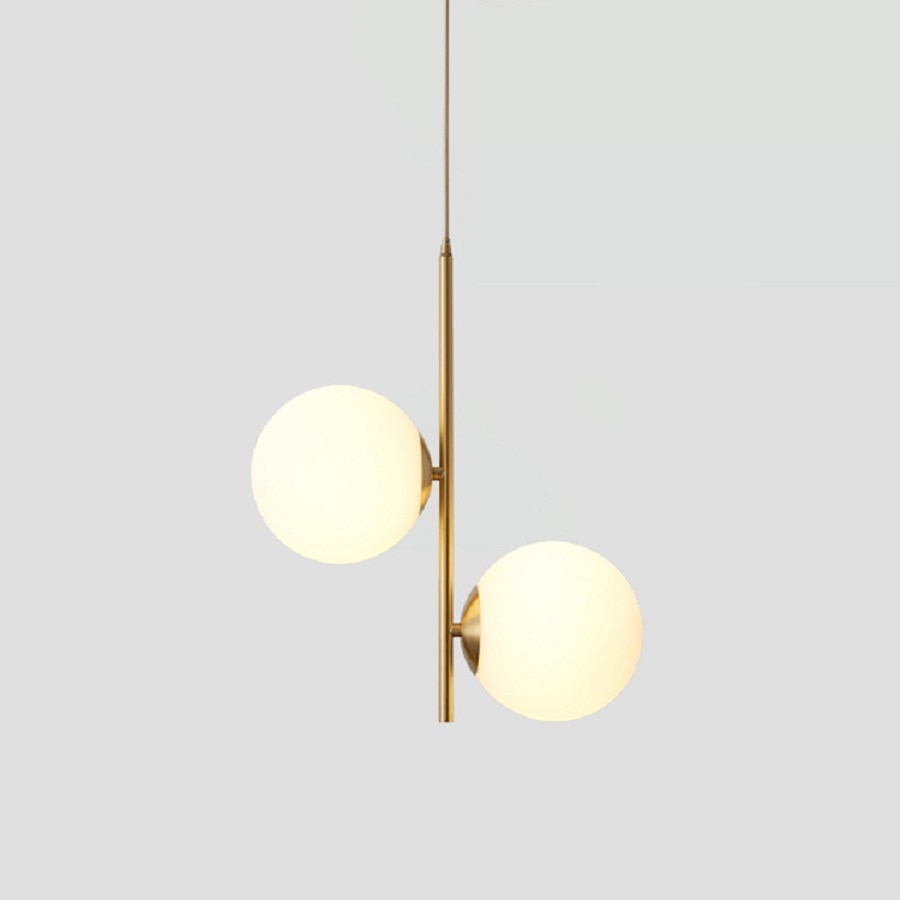 Coppery Glass Ball Pendant Light