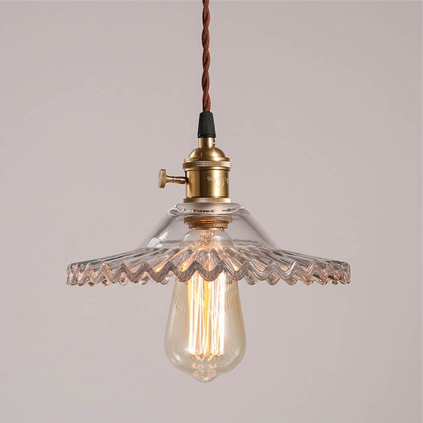 Circular ZigZag Glass Pendant Lamp