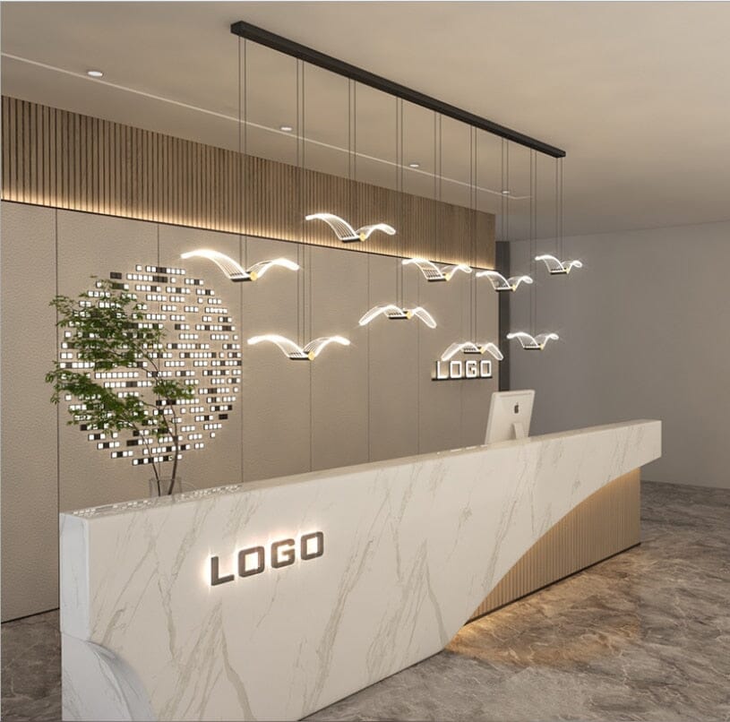 Modern LED Seagull Crystal Heating Chandelier