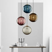Glass Ball Colored Pendant Light
