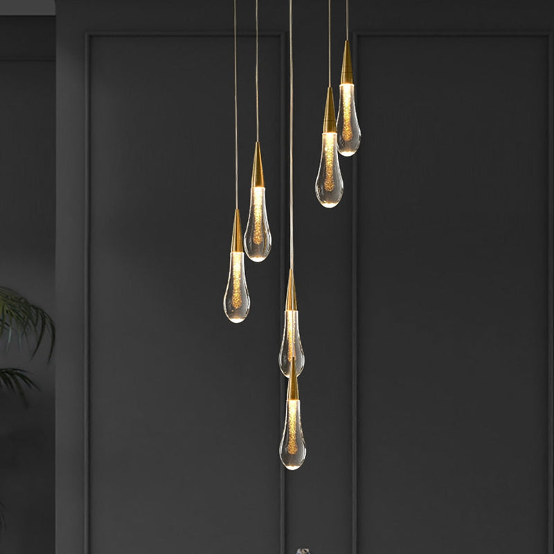 Raindrop Decorative Stair Pendant Light