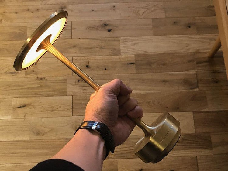 Metallic Cordless Charging Table Lamp
