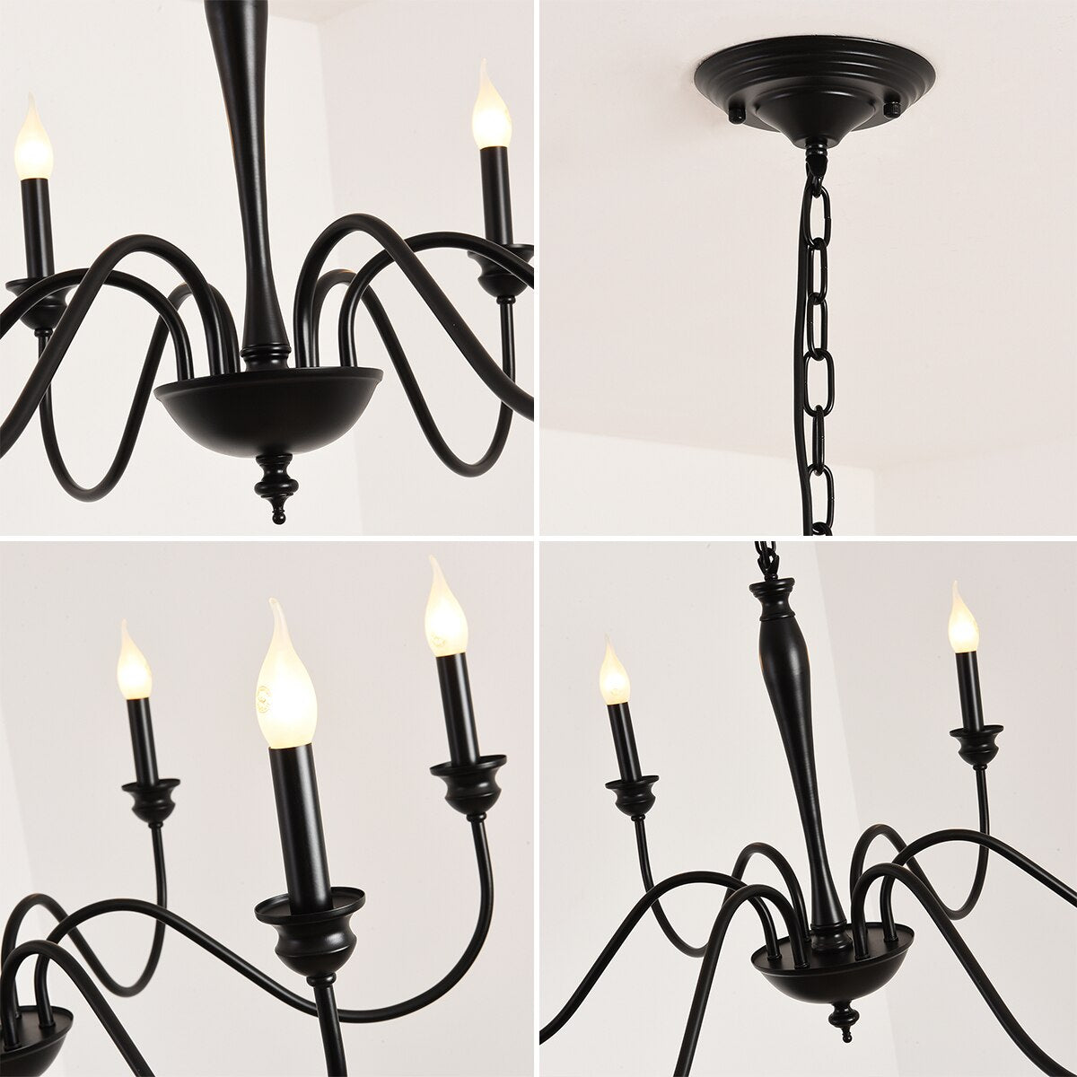 Ganeed Rustic Classic LED Iron Chandelier Light