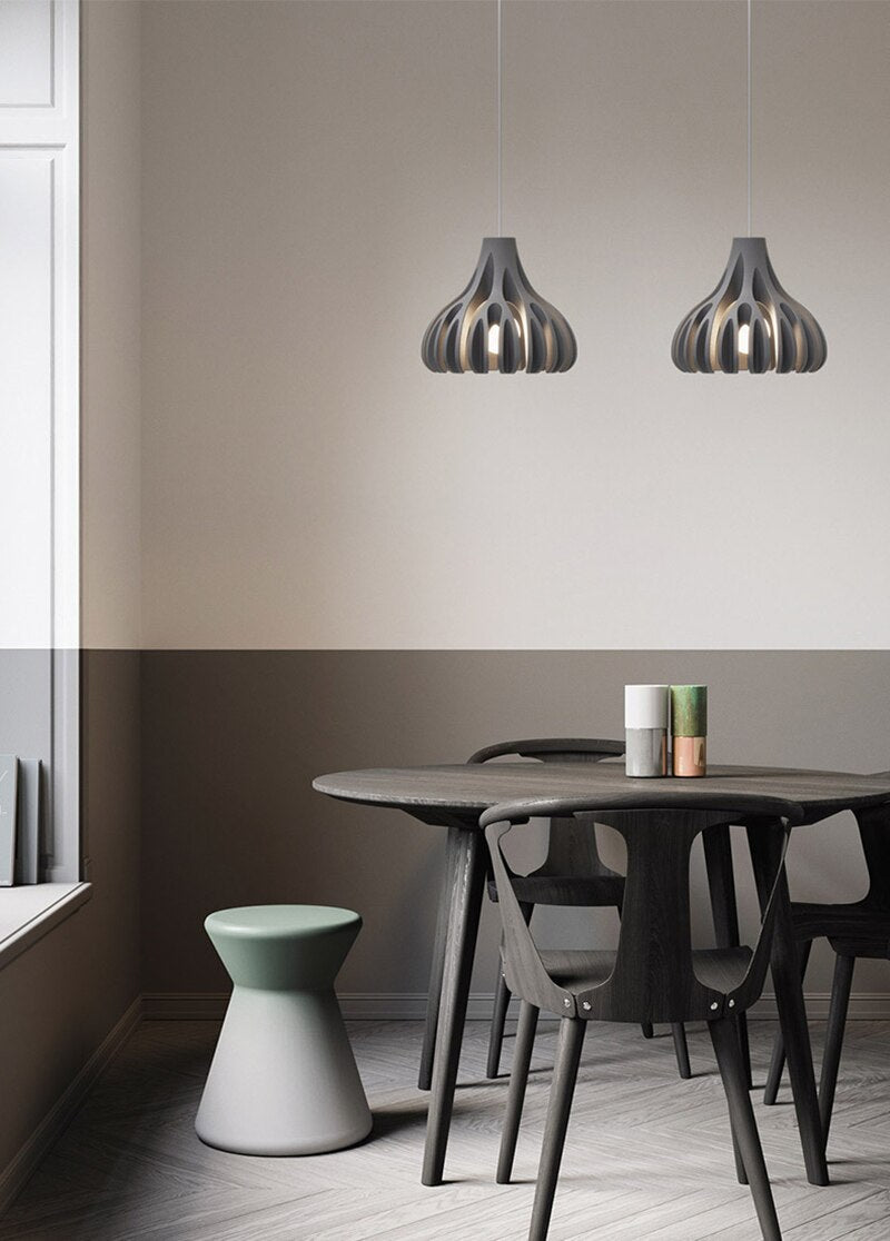 Trendy Macaron Resin Pendant Lamps