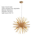 Aluminum Tube Spark Ball Starburst Chandelier