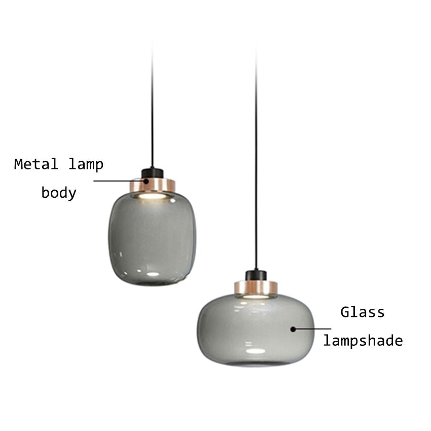 Designer Cylinder Hallow Glass Pendant Light