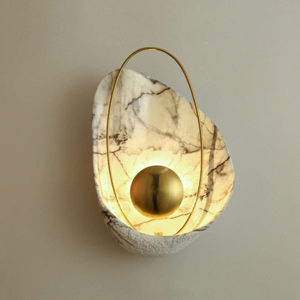 Nordic Luxury Resin Imitation Marble Wall Lamp