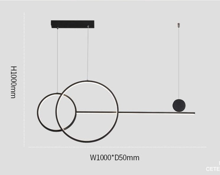 Contemporary Circular LED Ceiling Chandeliers